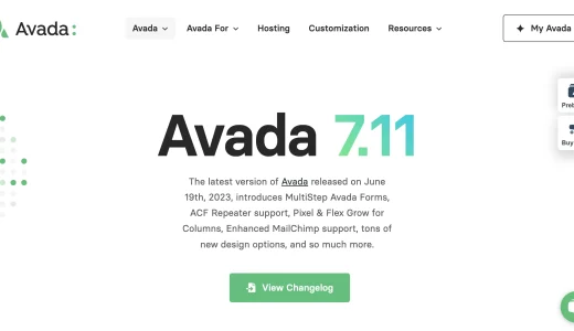 WordPressのテーマ、Avada 7.11